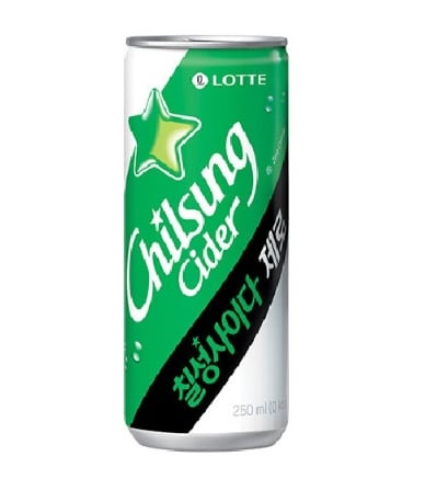 Nước Giải Khát Có Ga Chilsung Cider Zero 250ml
