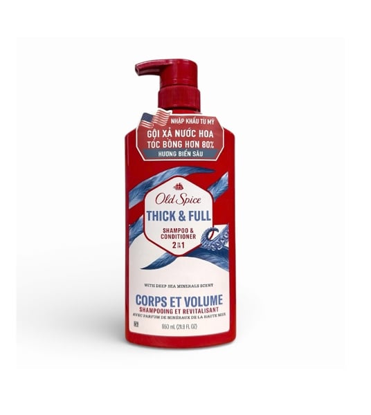 Dầu Gội Xả Old Spice Thick & Full 650ml
