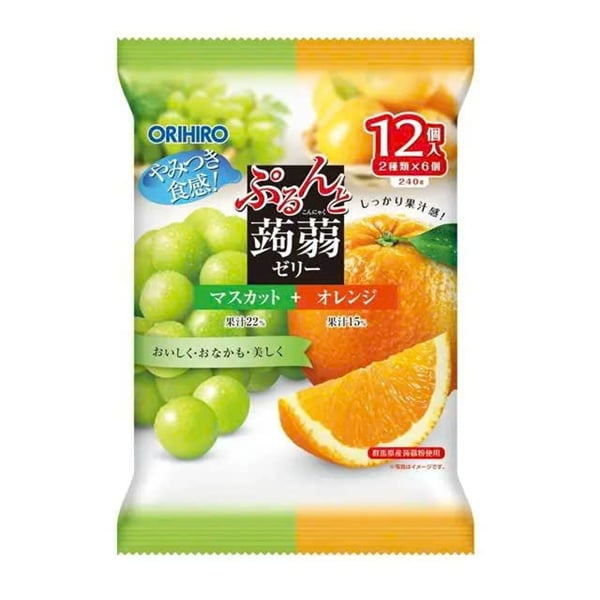 Thạch Trái Cây Orihiro Vị Nho & Cam 240gr