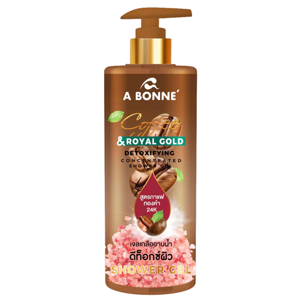 Gel Tắm Cô Đặc Thải Độc Cà Phê Và Vàng Hoàng Gia A Bonne’ 450ml
