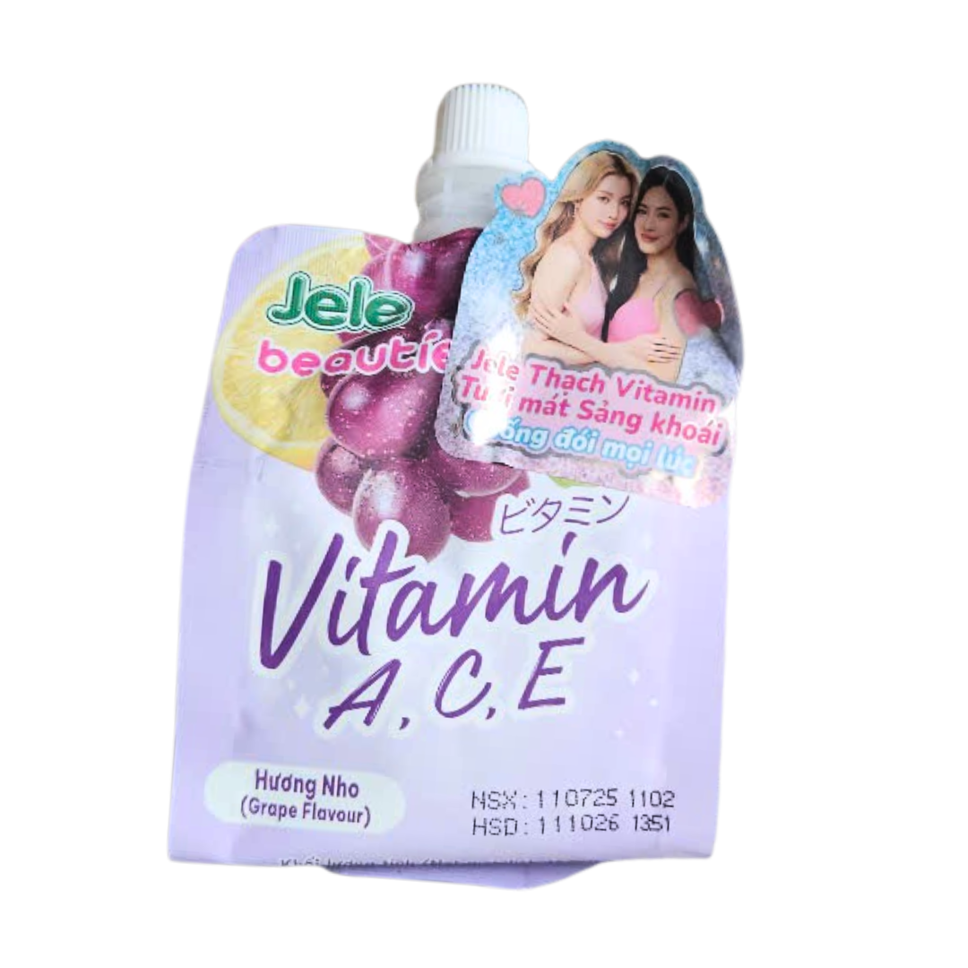 Thạch Trái Cây Jele Beauty Vitamin A.C.E Hương Nho 150g