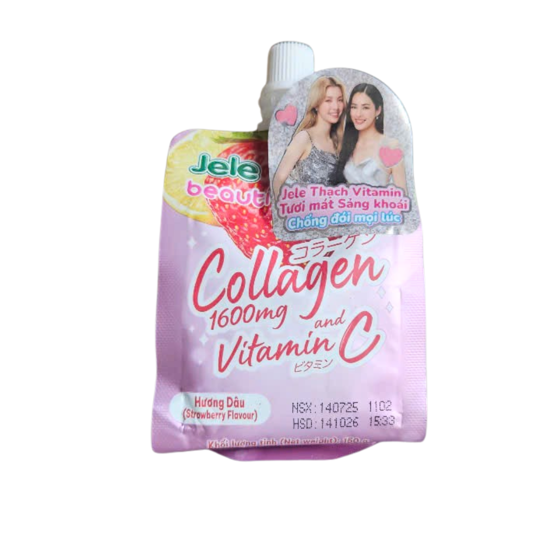 Thạch Trái Cây Jele Beauty Collagen & Vitamin C Hương Dâu 150g