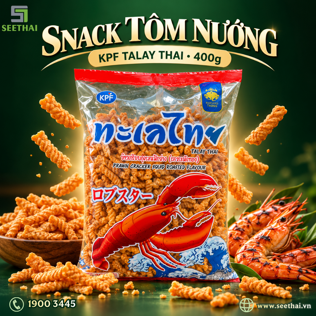 Bánh Phồng Tôm Mực Nướng KPF Talay Thai 400g