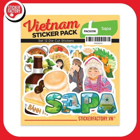  PACK016 Sapa - Set 12 Die Cut Sticker Pack 