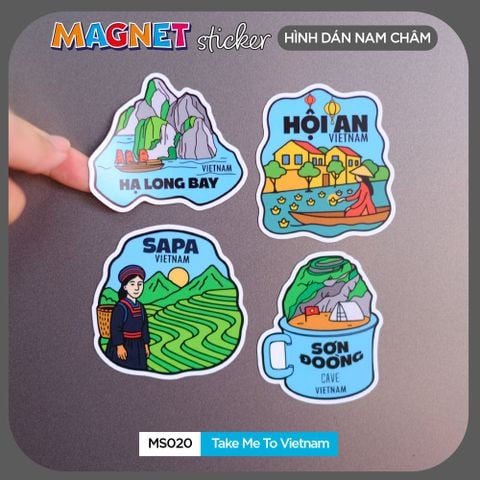  MS020 Take Me to Vietnam - Set 4 Magnet Sticker - Hình dán nam châm 