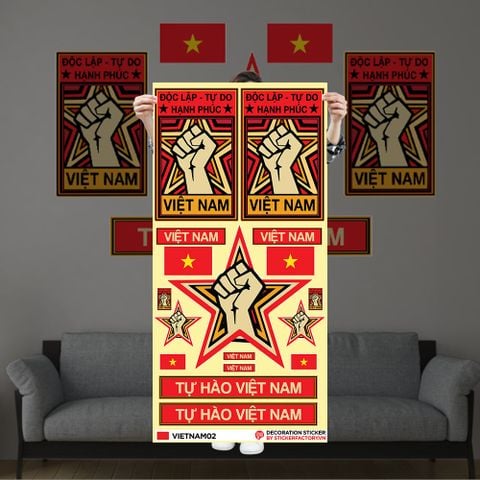  VIETNAM02 ĐỘC LẬP TỰ DO HẠNH PHÚC - Decoration Sticker 