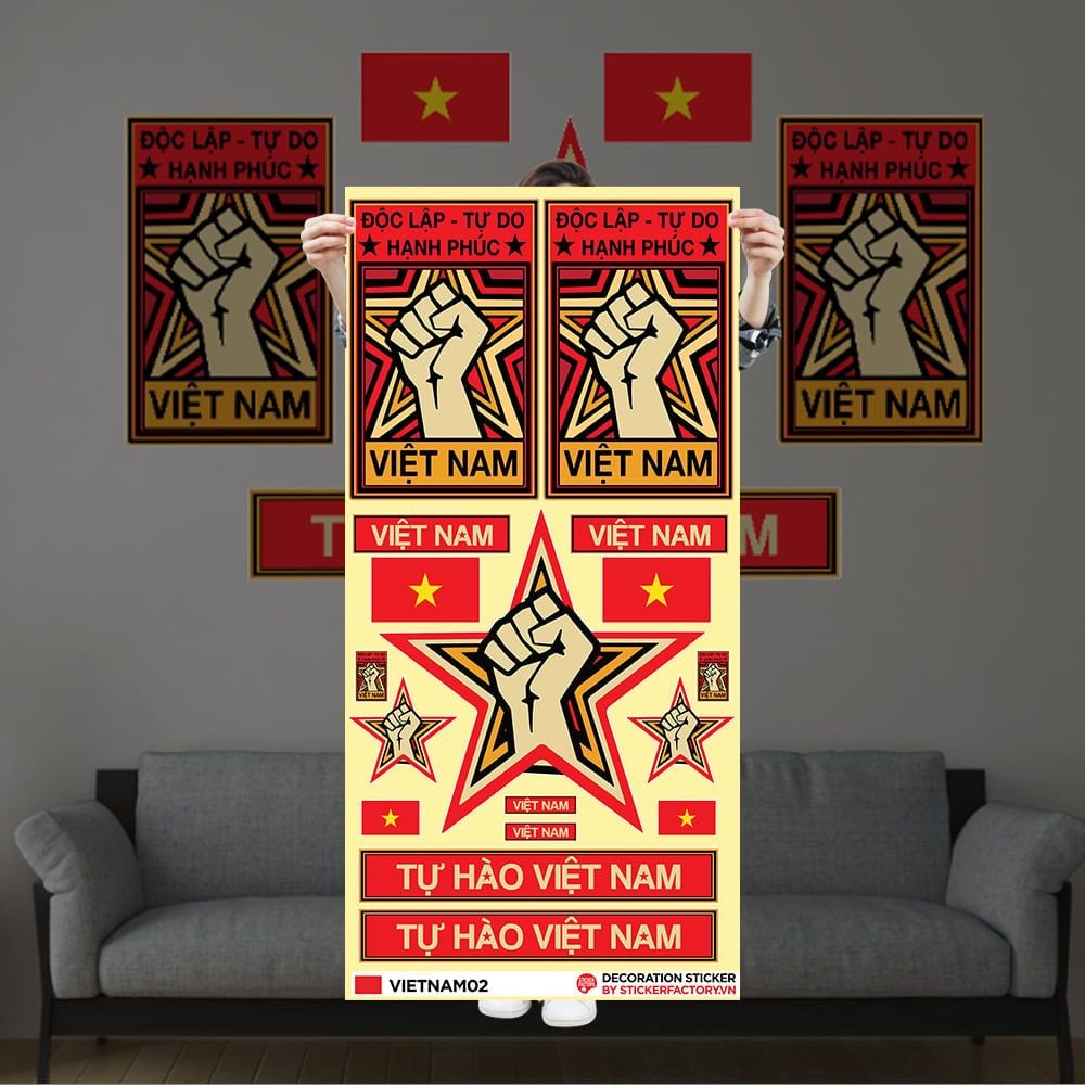 VIETNAM02 ĐỘC LẬP TỰ DO HẠNH PHÚC - Decoration Sticker