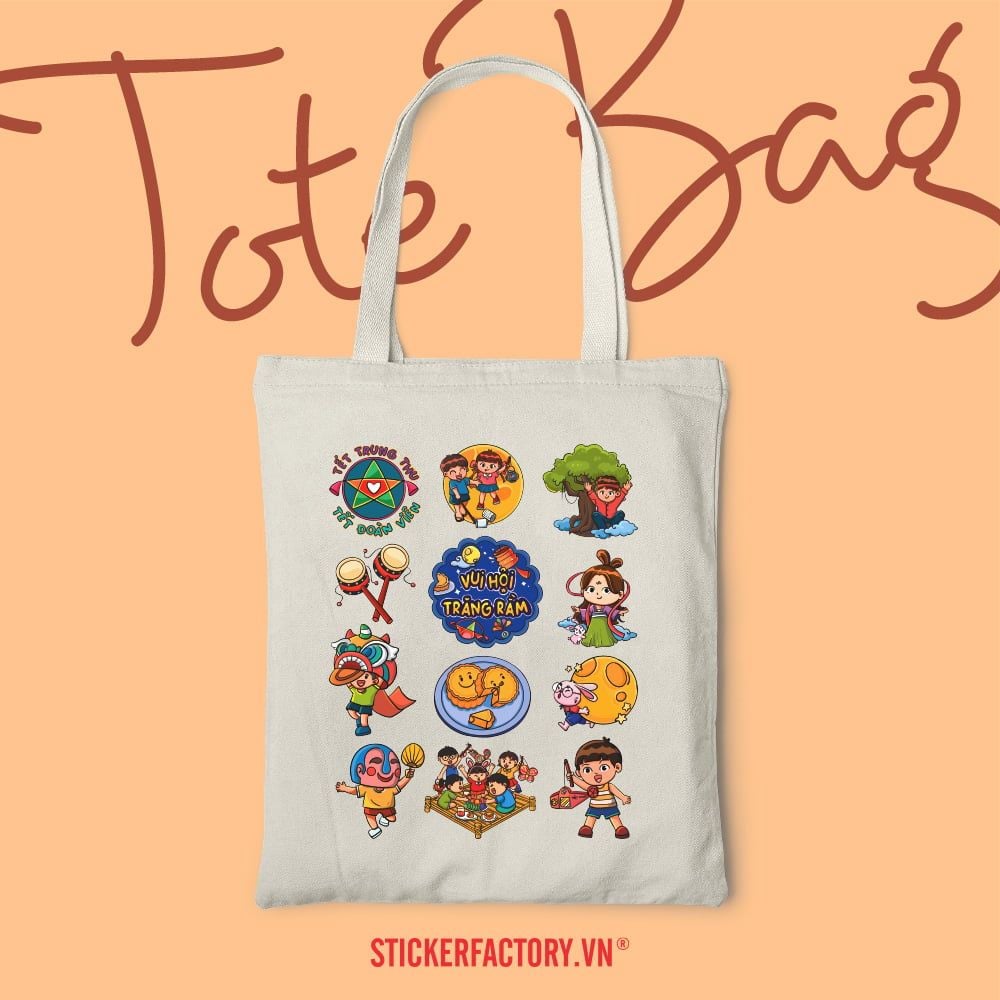 TOTE033 Mid-autumn Festival In Vietnam - Túi Tote Canvas Bag