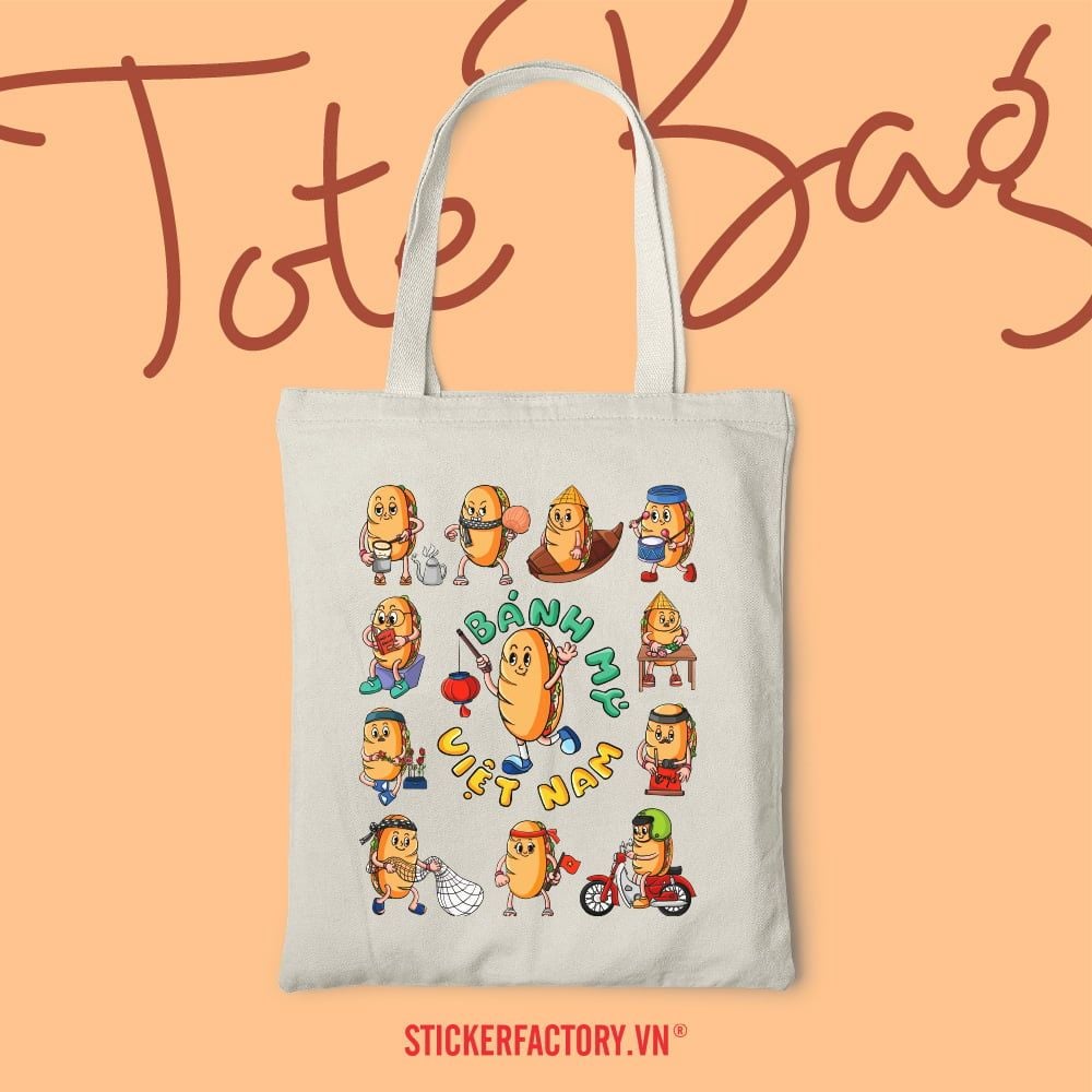 TOTE035 Banh Mi - Túi Tote Canvas Bag