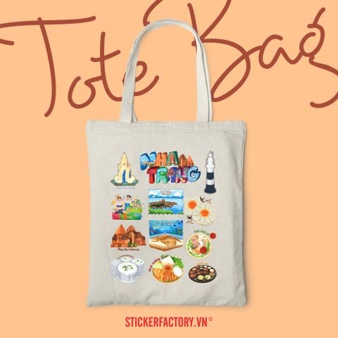  TOTE038 Nha Trang - Túi Tote Canvas Bag 