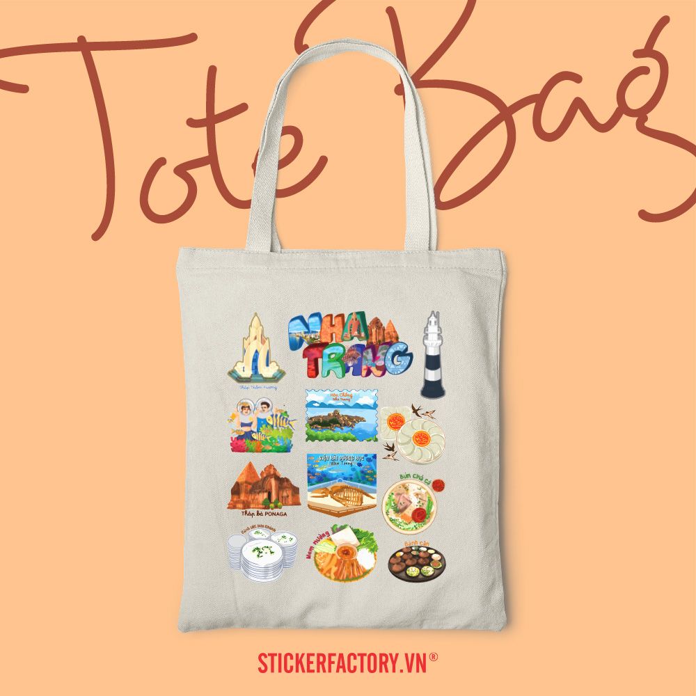 TOTE038 Nha Trang - Túi Tote Canvas Bag