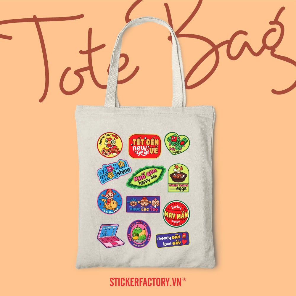 TOTE040 Tet Vibes - Túi Tote Canvas Bag
