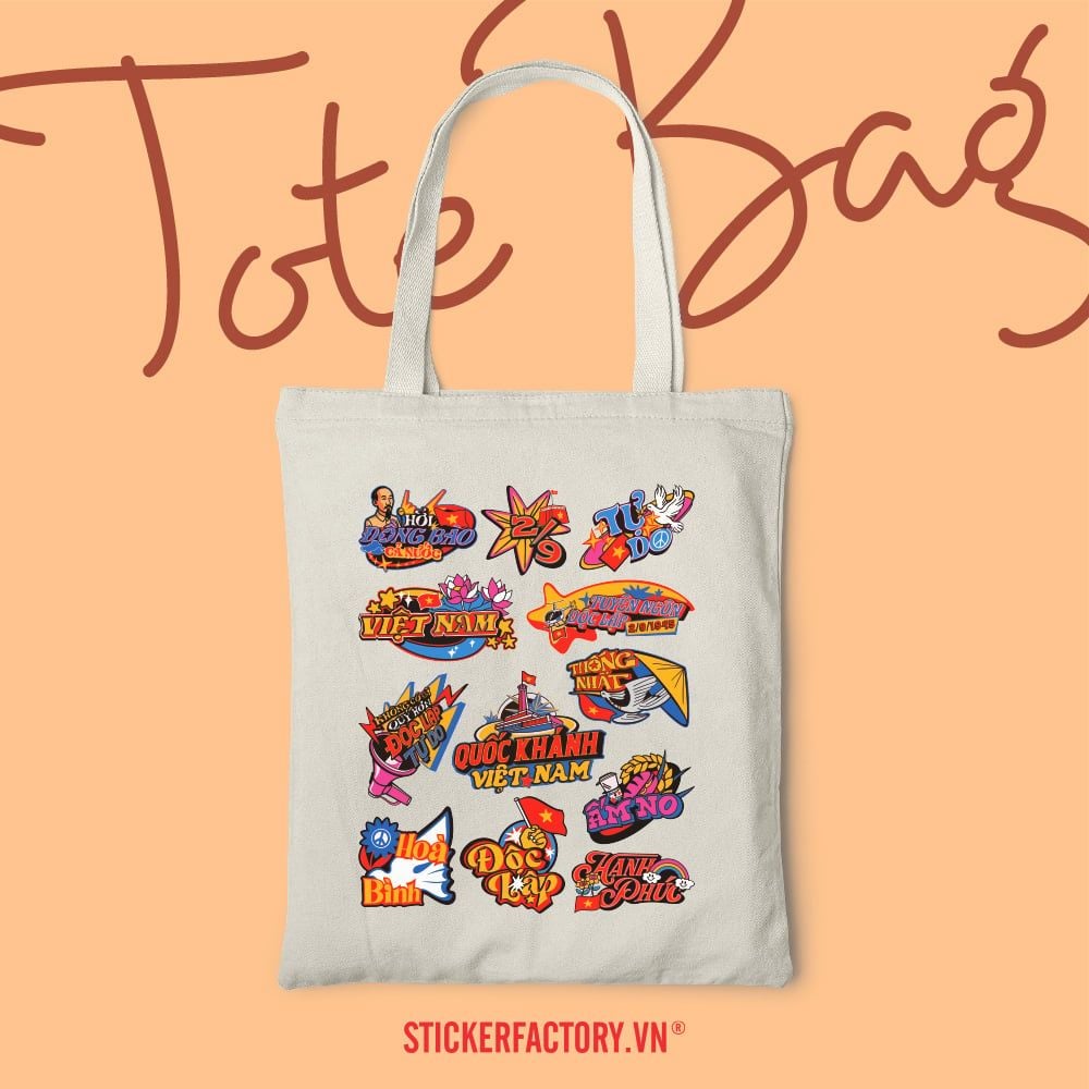 TOTE037 Vietnam Independece Day 2/9 - Túi Tote Canvas Bag