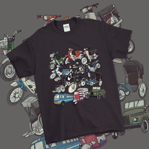  VIETNAM VINTAGE VEHICLES T-SHIRT 