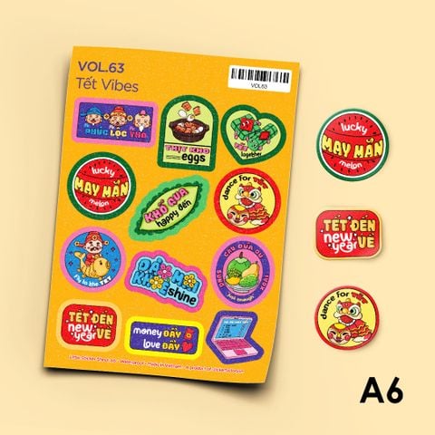  Vol.63 Tet Vibes - Little sticker sheet A6 