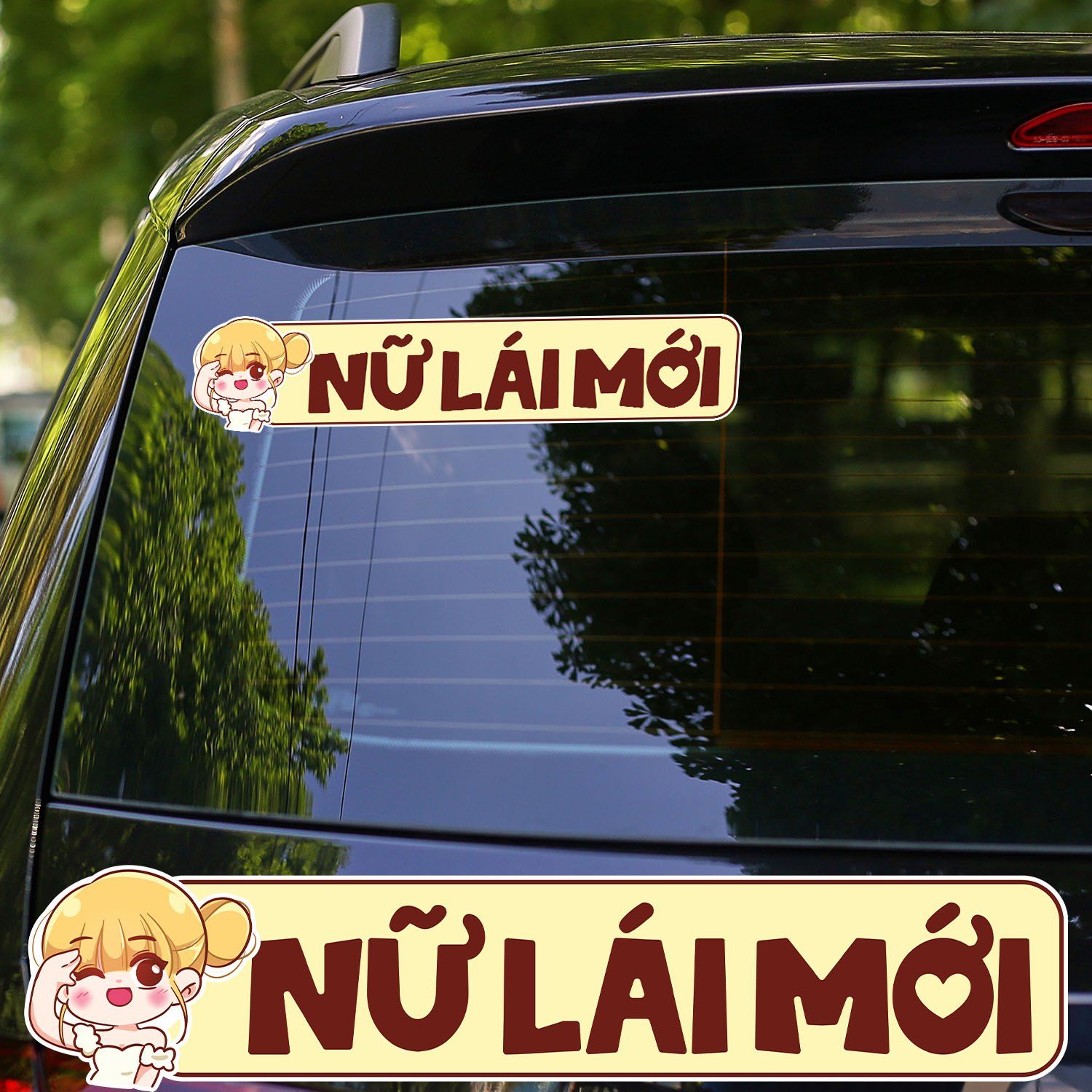 NỮ LÁI MỚI 7x33cm - Sticker for car