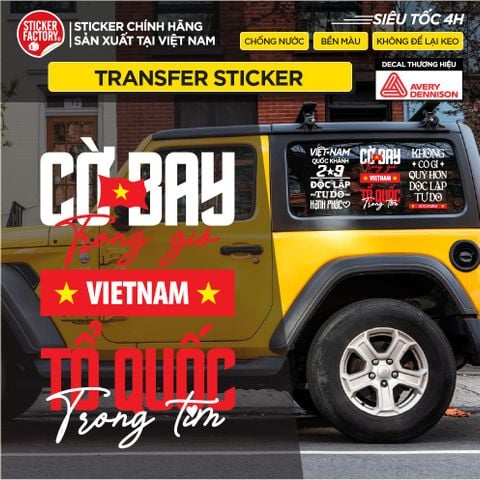  Car Transfer Sticker size 25x40cm dán xe hơi 