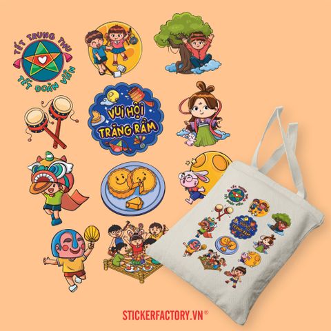  TOTE033 Mid-autumn Festival In Vietnam - Túi Tote Canvas Bag 