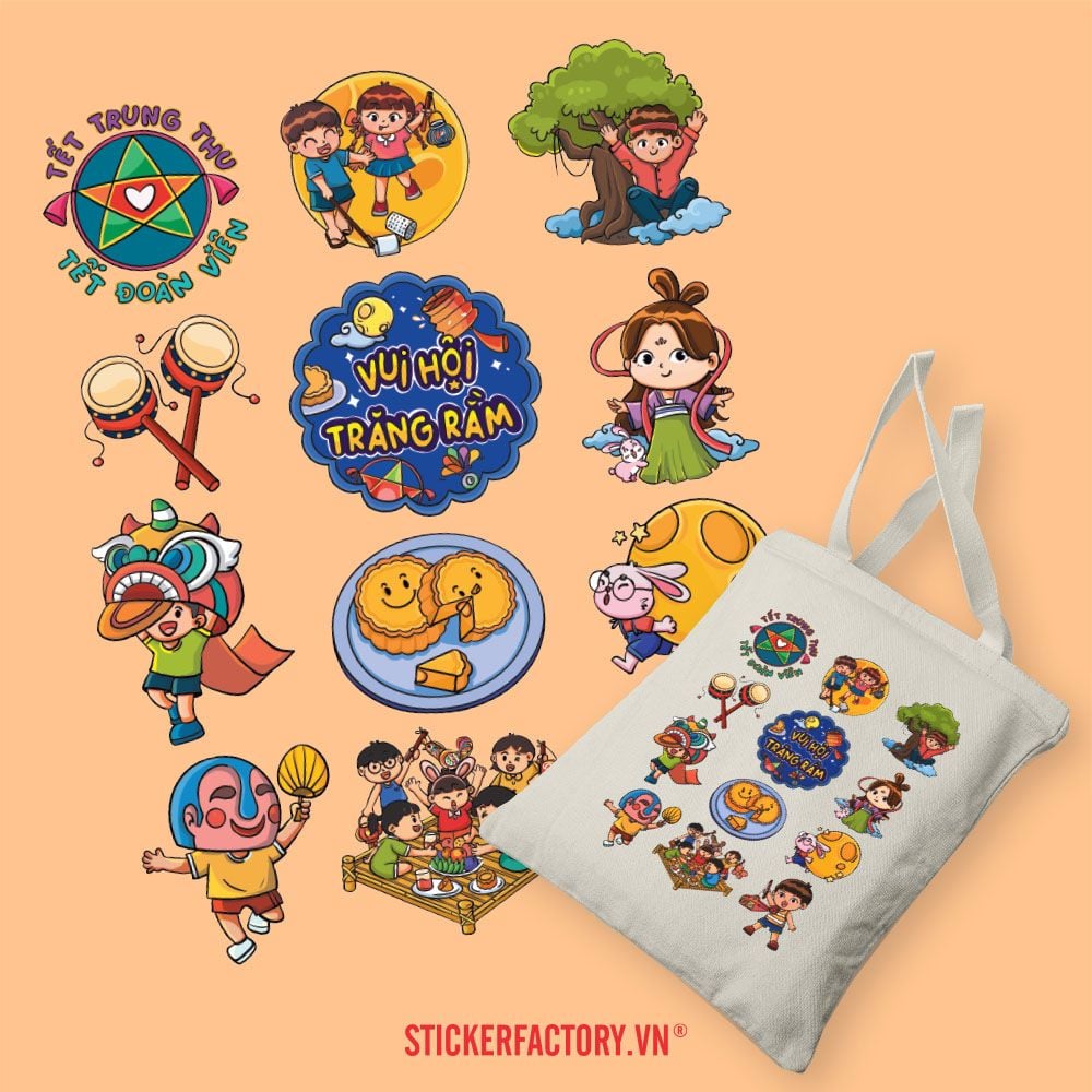 TOTE033 Mid-autumn Festival In Vietnam - Túi Tote Canvas Bag