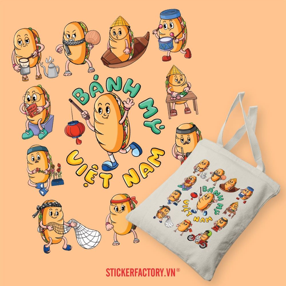 TOTE035 Banh Mi - Túi Tote Canvas Bag