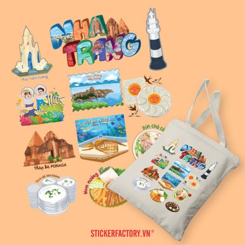  TOTE038 Nha Trang - Túi Tote Canvas Bag 