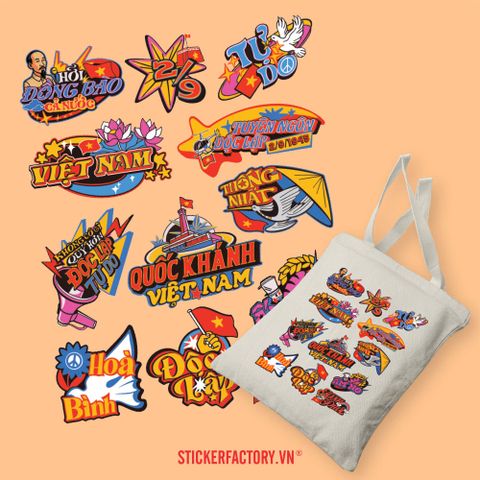  TOTE037 Vietnam Independece Day 2/9 - Túi Tote Canvas Bag 