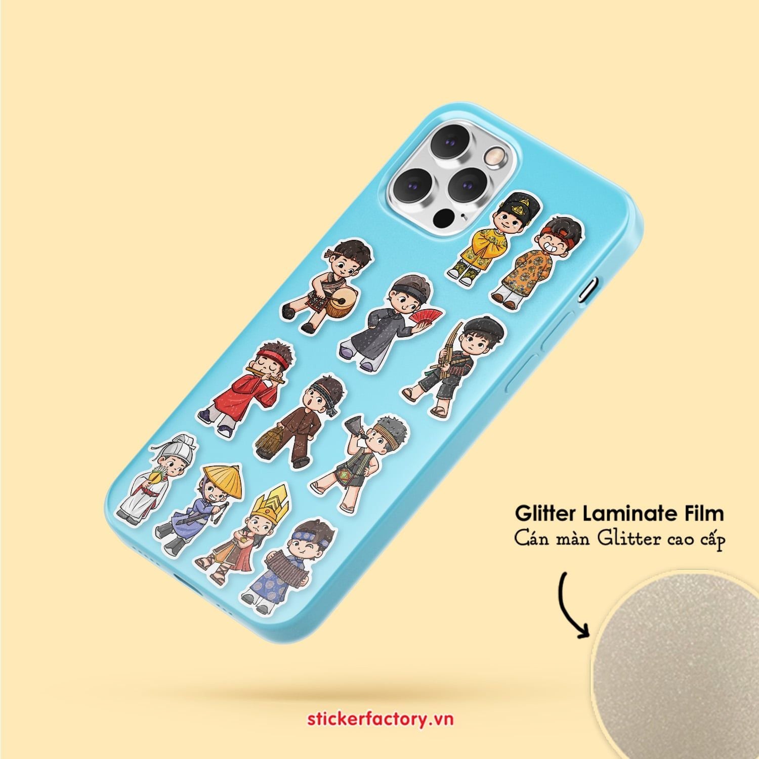 Vol.64 Traditional Men of Vietnam - Little sticker sheet A6