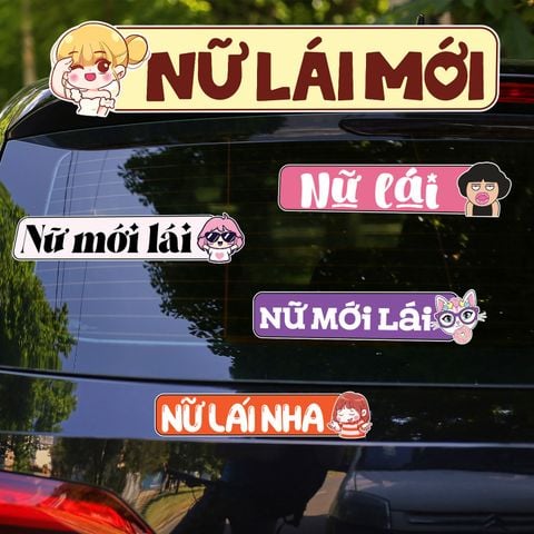 NỮ LÁI MỚI 7x33cm - Sticker for car 