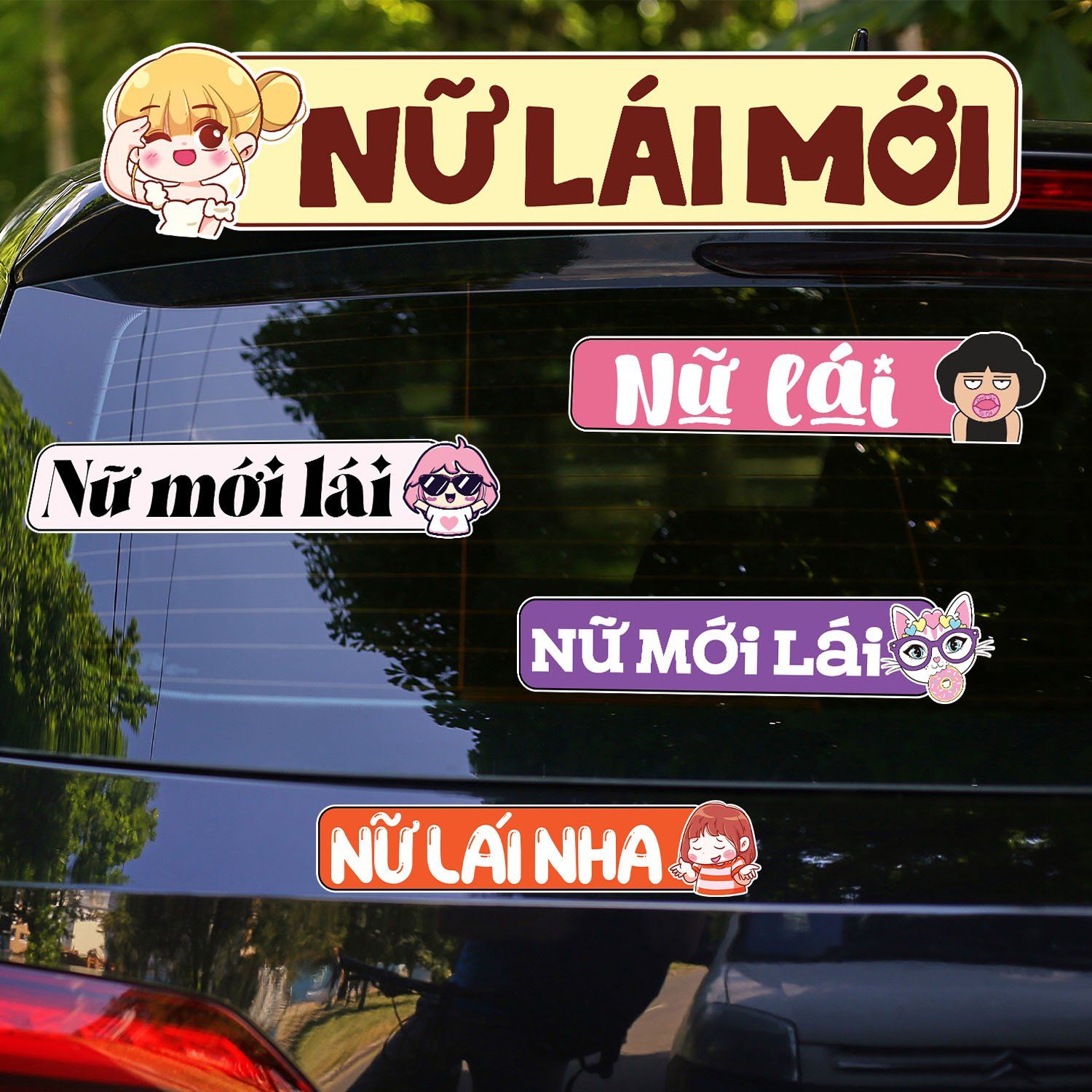 NỮ LÁI MỚI 7x33cm - Sticker for car