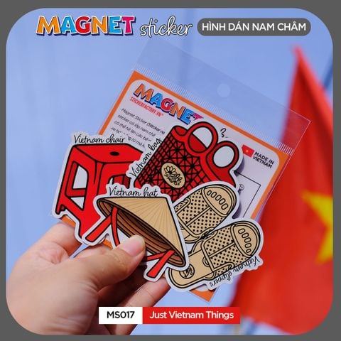 MS017 Just Vietnam Things - Set 4 Magnet Sticker - Hình dán nam châm 