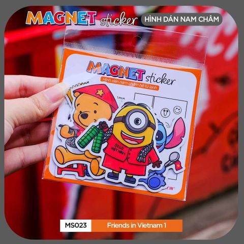  MS023 Friends in Vietnam 1 - Set 4 Magnet Sticker - Hình dán nam châm 