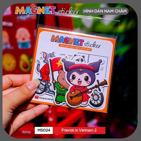  MS024 Friends in Vietnam 2 - Set 4 Magnet Sticker - Hình dán nam châm 