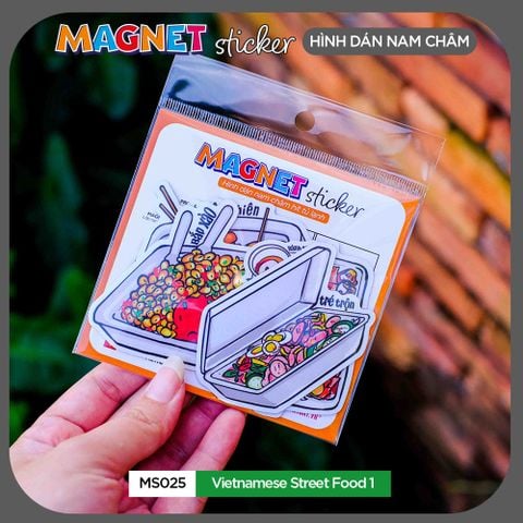  MS025 Vietnamese Street Food 1 - Set 4 Magnet Sticker - Hình dán nam châm 