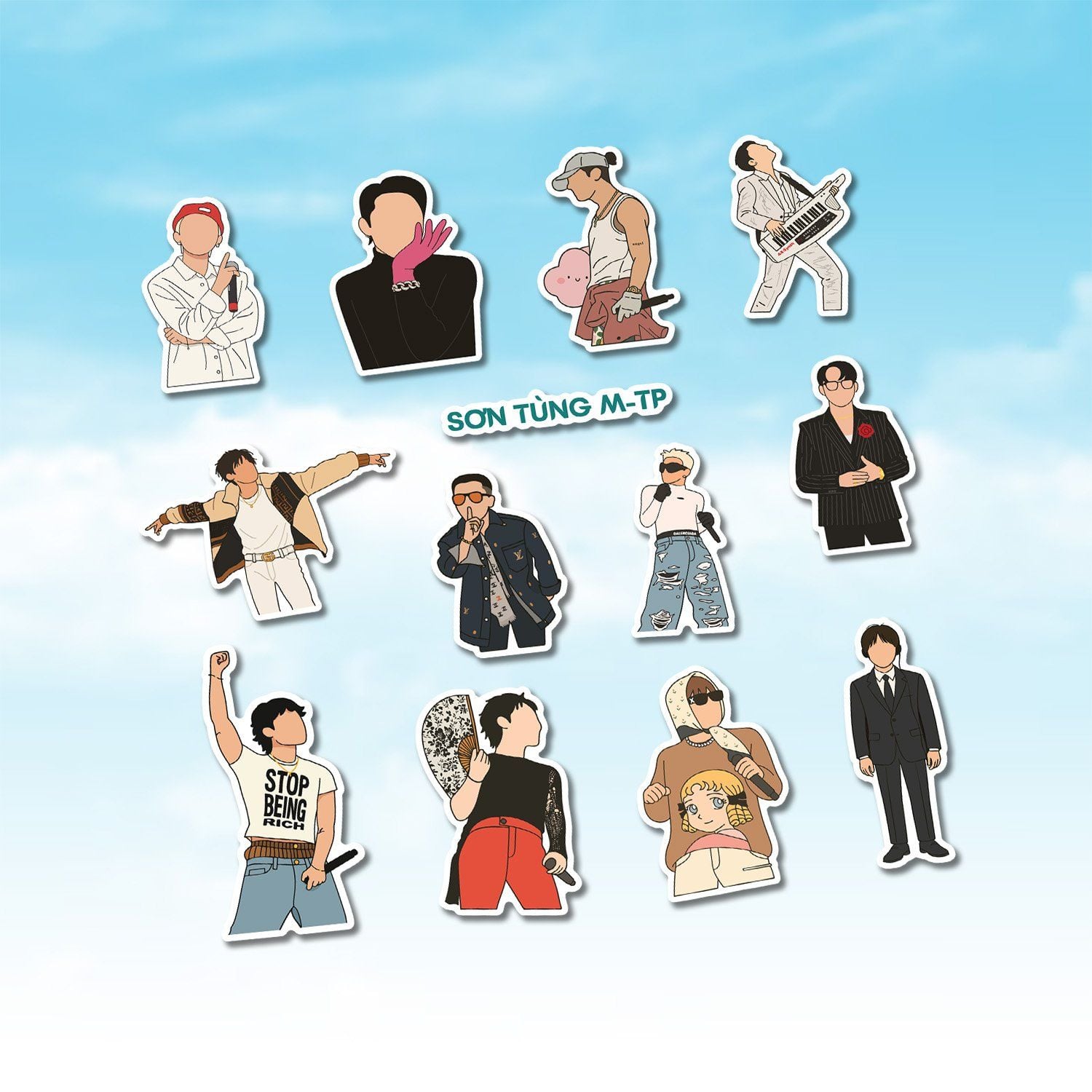 SHEETA5003 SƠN TÙNG MTP POSES - Sticker sheet hình dán A5