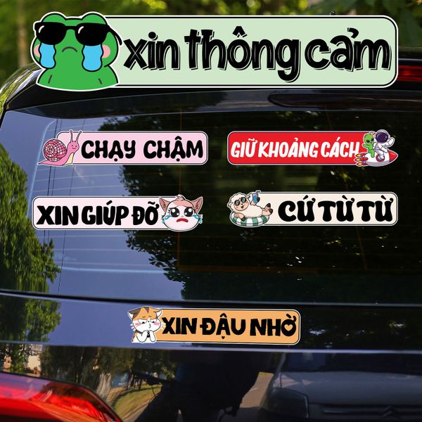  CUTE WARNING 7x33cm - Sticker for car 