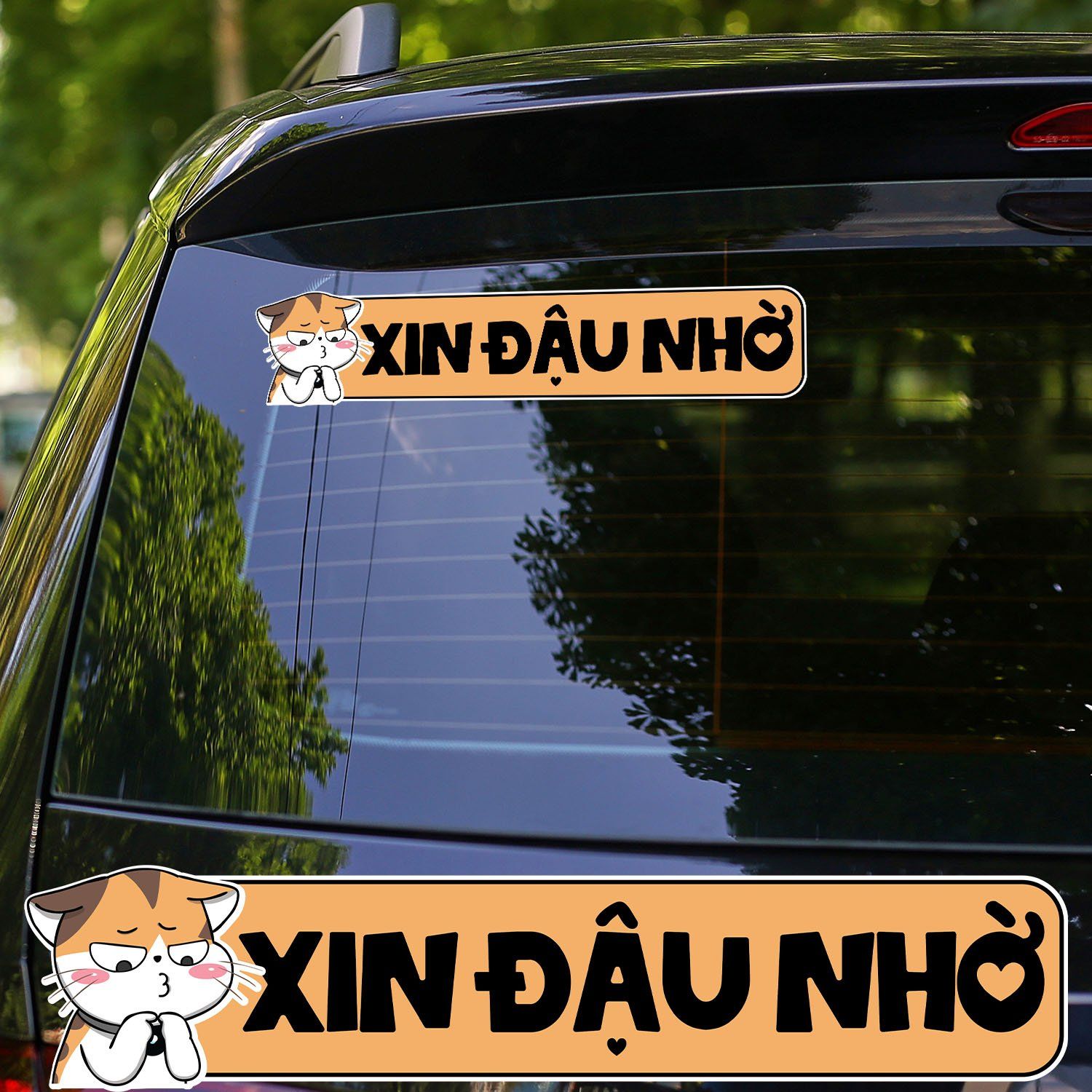 CUTE WARNING 7x33cm - Sticker for car