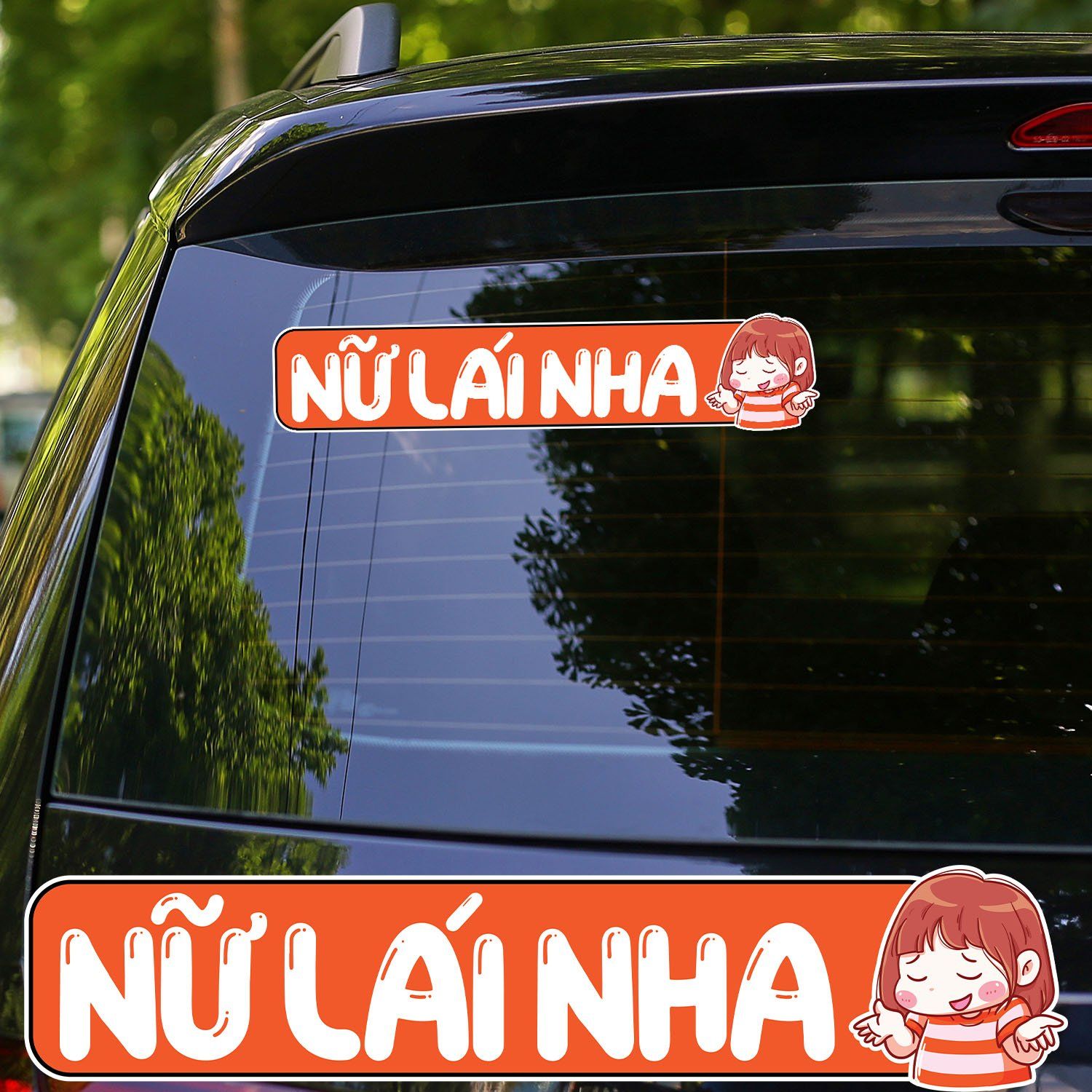 NỮ LÁI MỚI 7x33cm - Sticker for car