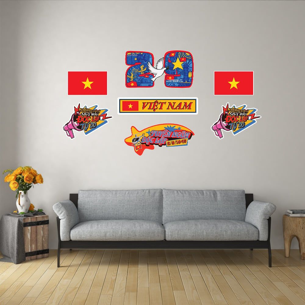 VIETNAM01 QUỐC KHÁNH 2/9 - Decoration Sticker
