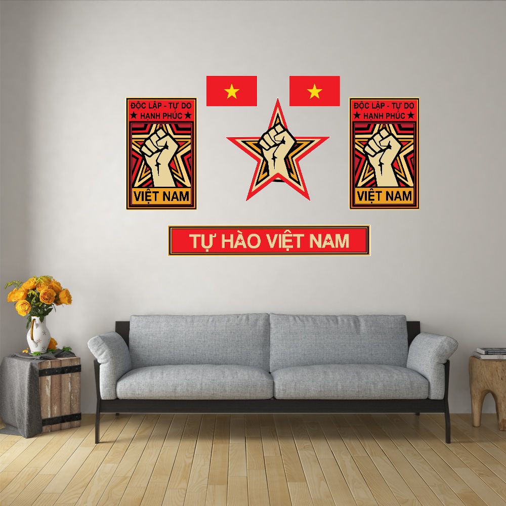 VIETNAM02 ĐỘC LẬP TỰ DO HẠNH PHÚC - Decoration Sticker
