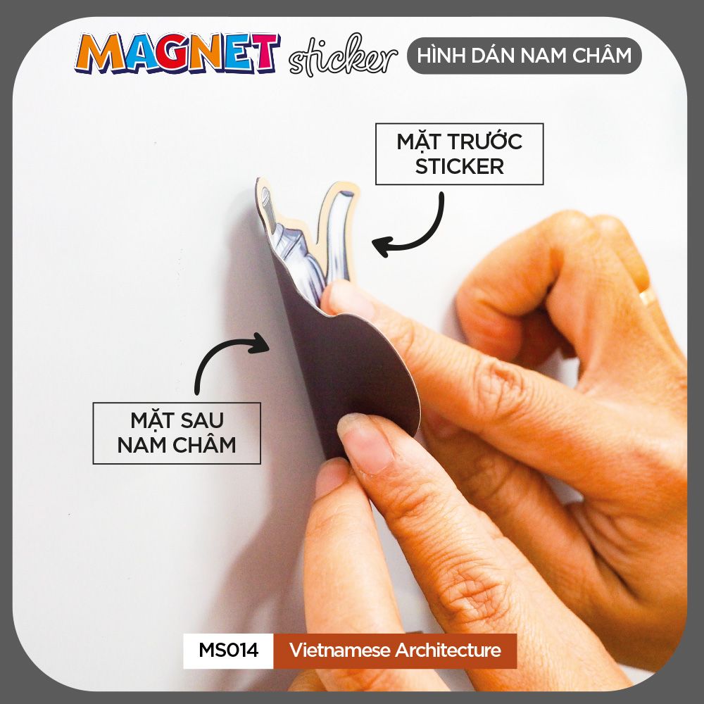 MS014 Vietnamese Architecture - Set 4 Magnet Sticker - Hình dán nam châm