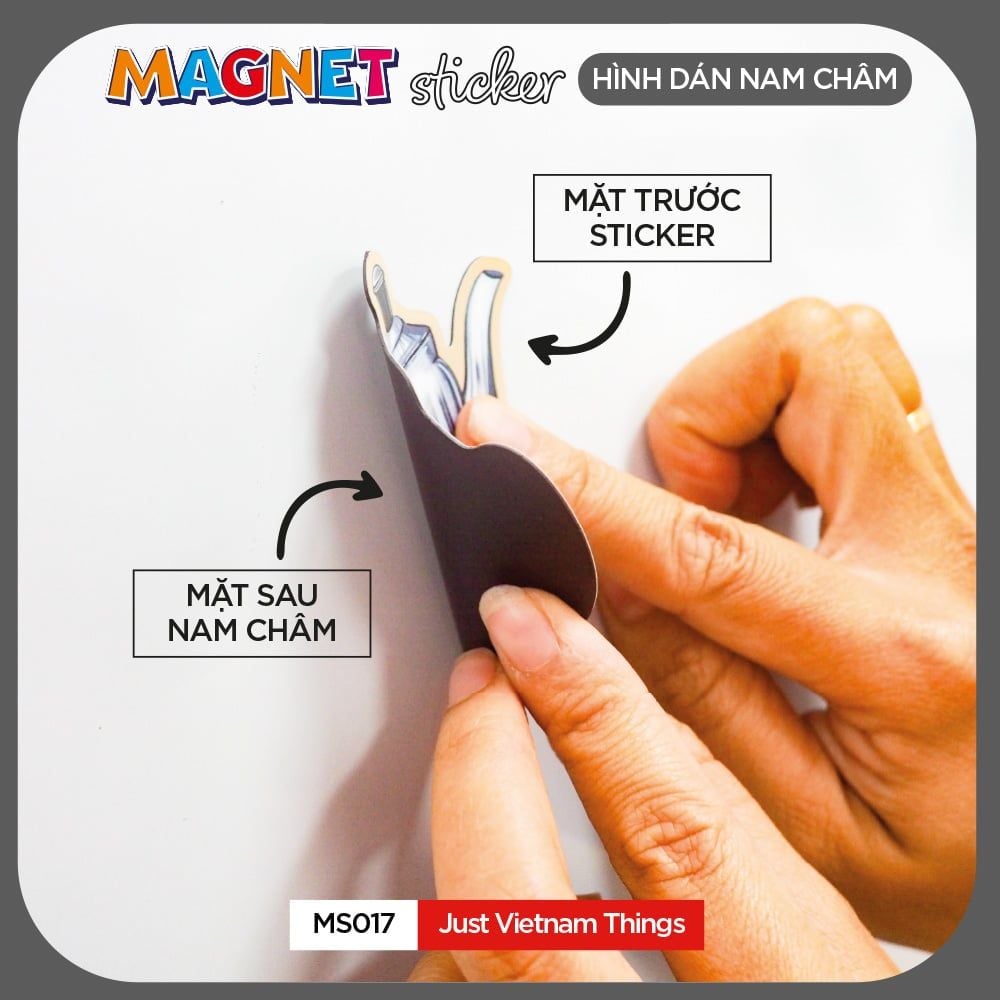 MS017 Just Vietnam Things - Set 4 Magnet Sticker - Hình dán nam châm