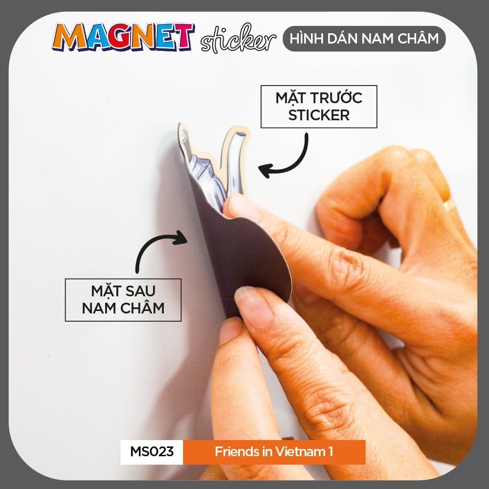 MS023 Friends in Vietnam 1 - Set 4 Magnet Sticker - Hình dán nam châm