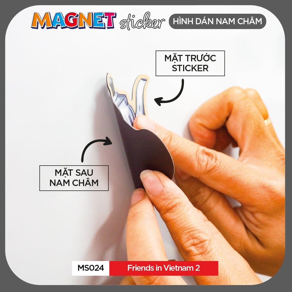 MS024 Friends in Vietnam 2 - Set 4 Magnet Sticker - Hình dán nam châm