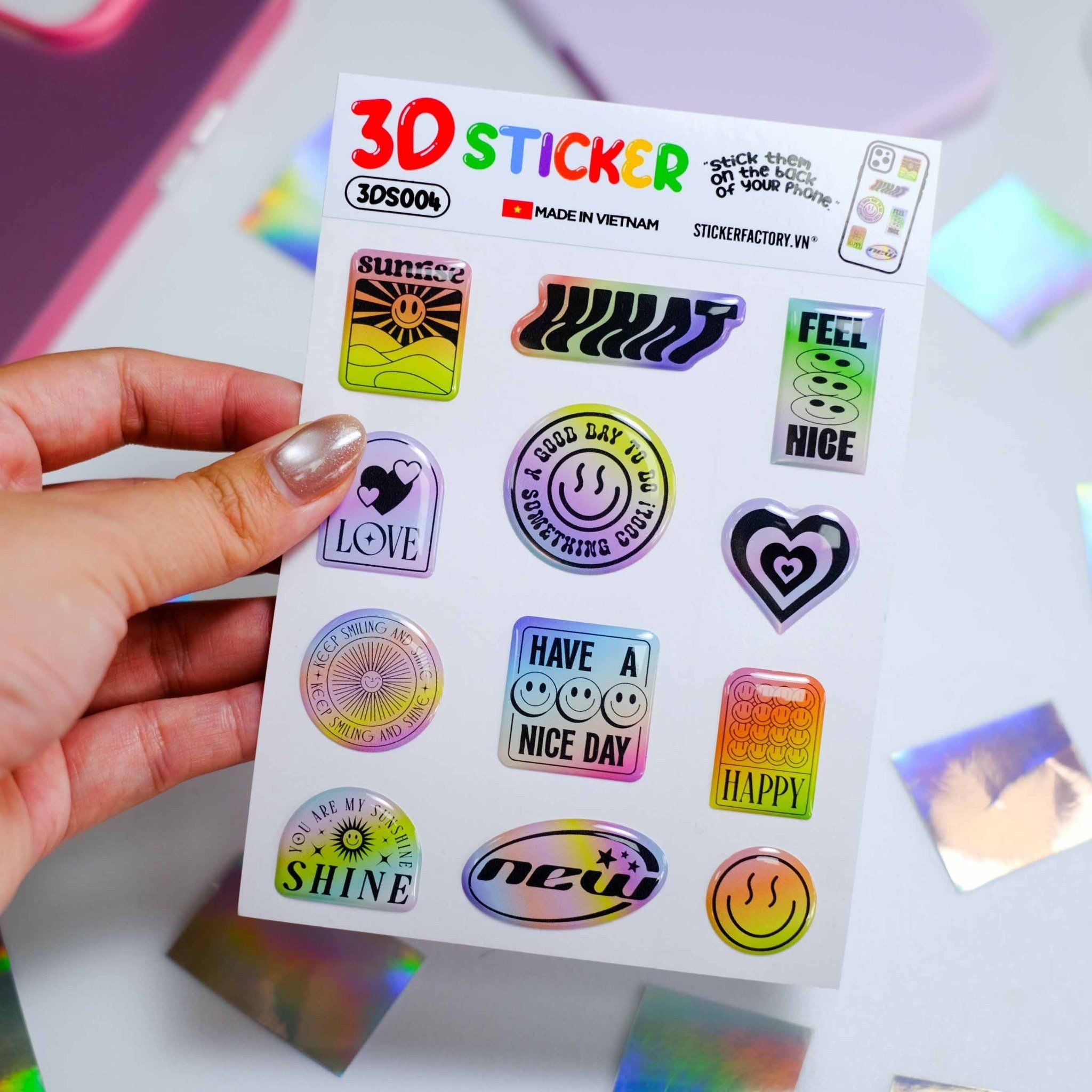 3D sticker - Hình dán Epoxy Domed