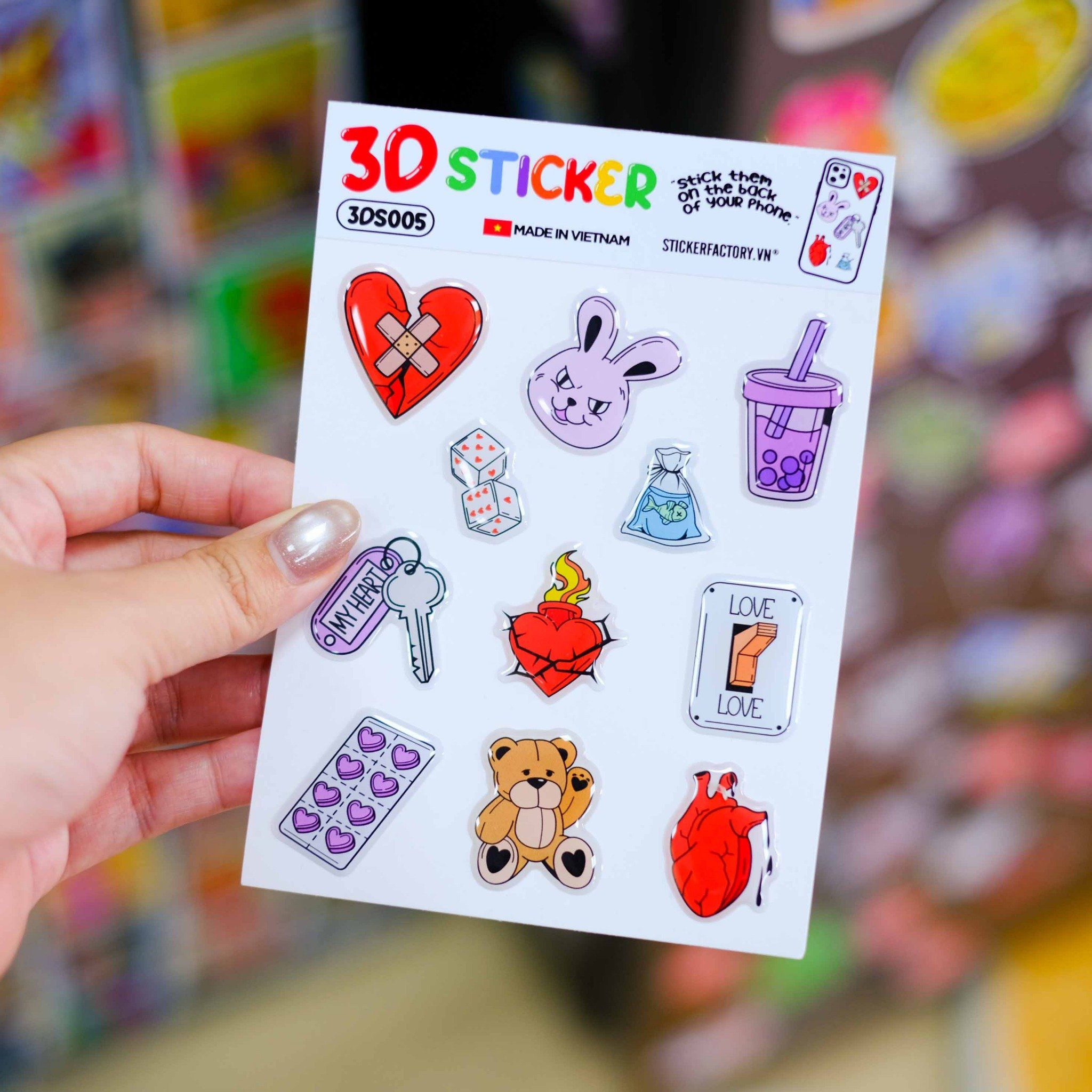 3D sticker - Hình dán Epoxy Domed