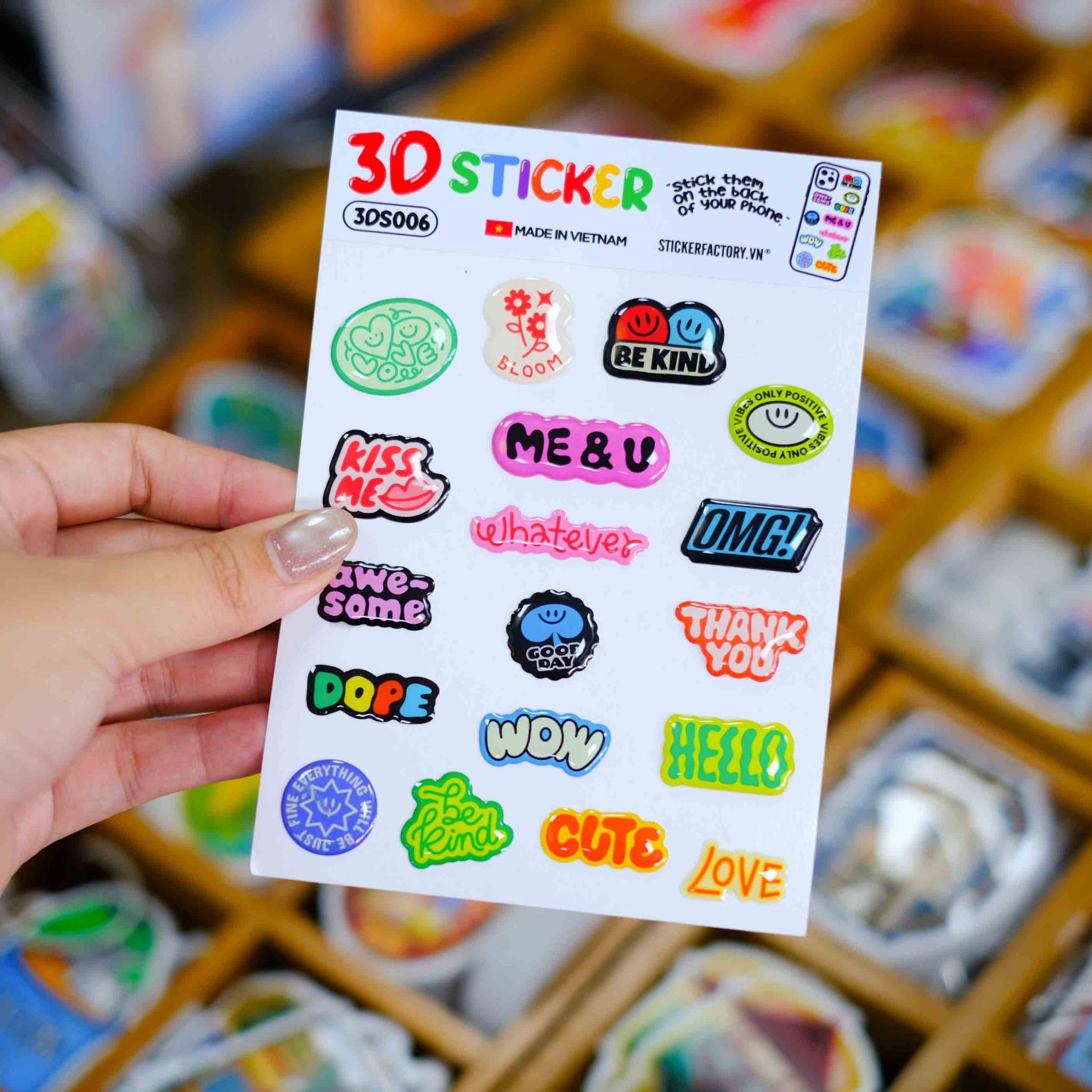 3D sticker - Hình dán Epoxy Domed