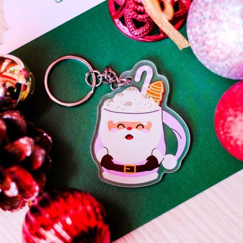  KC0039 Santa Cup Noel - Móc khóa Acrylic Keychain 
