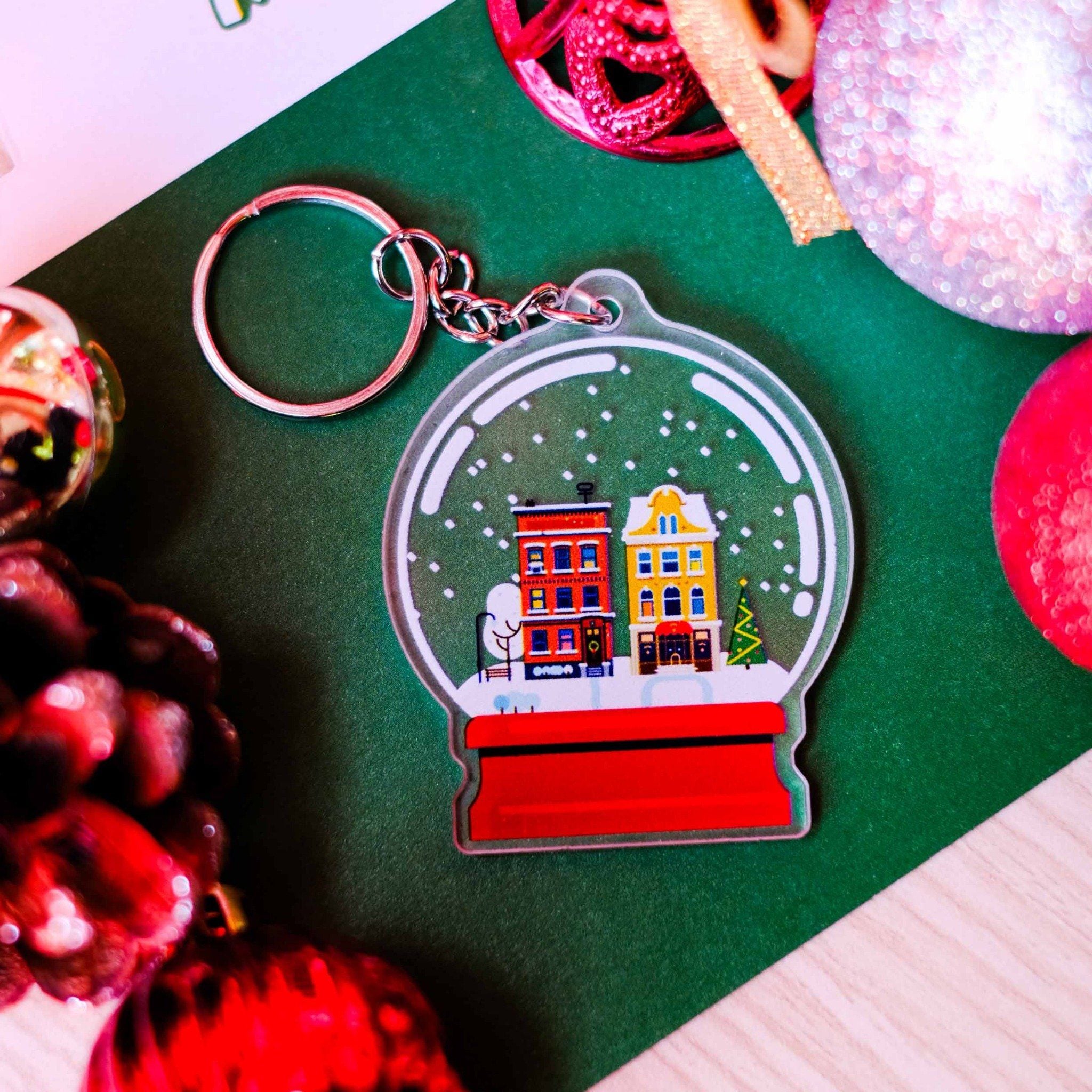 KC0034 Town Globe Noel - Móc khóa Acrylic Keychain