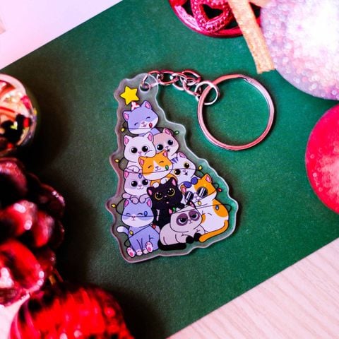  KC0044 Kitty Tree Noel - Móc khóa Acrylic Keychain 