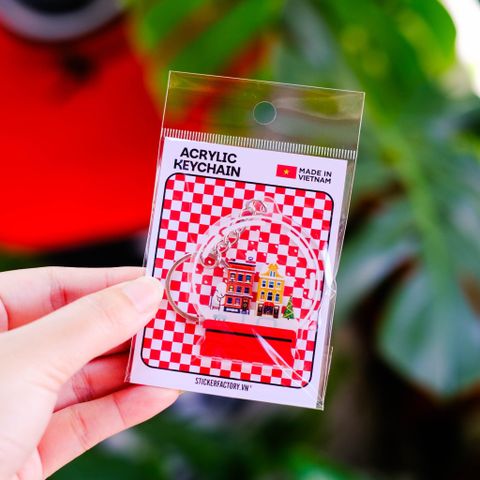  KC0034 Town Globe Noel - Móc khóa Acrylic Keychain 